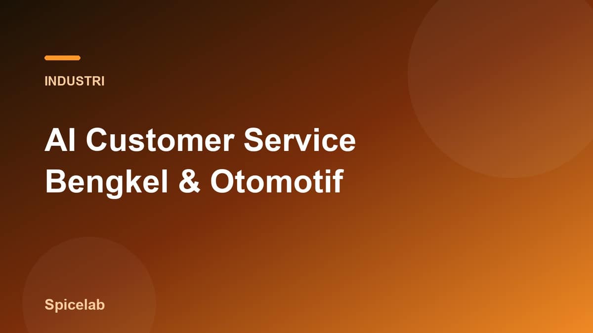 Ilustrasi artikel: AI Customer Service untuk Bengkel & Toko Sparepart Otomotif: Cara Otomatiskan Balasan WhatsApp 24/7