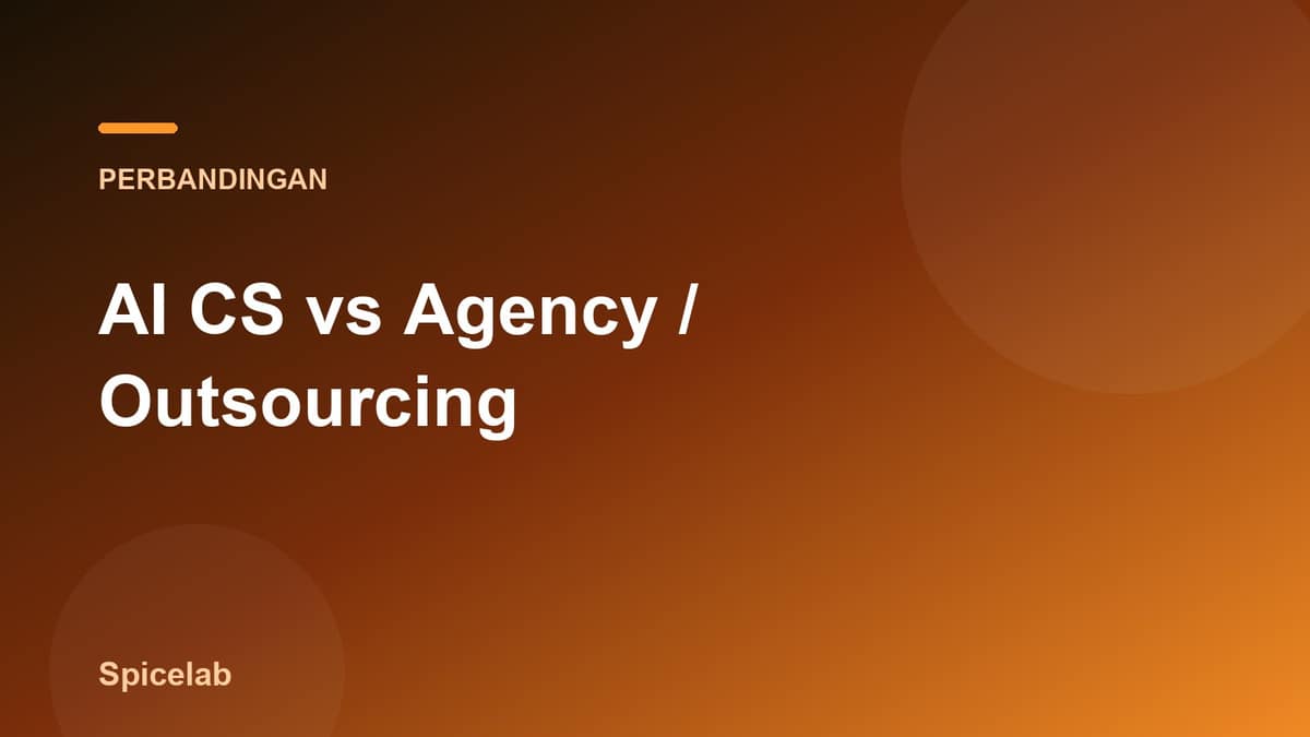 Ilustrasi artikel: AI Customer Service vs CS Agency/Outsourcing: Perbandingan Biaya, Kualitas, dan Skala (2026)