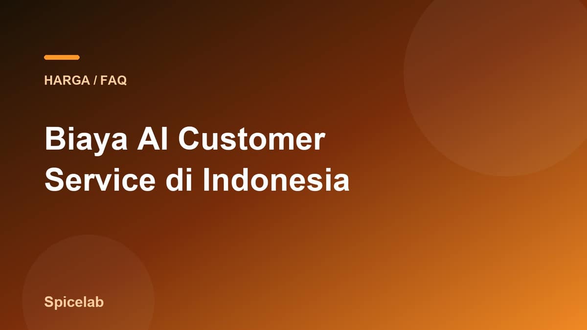 Ilustrasi artikel: Berapa Biaya AI Customer Service di Indonesia? Rincian Harga & Paket 2026