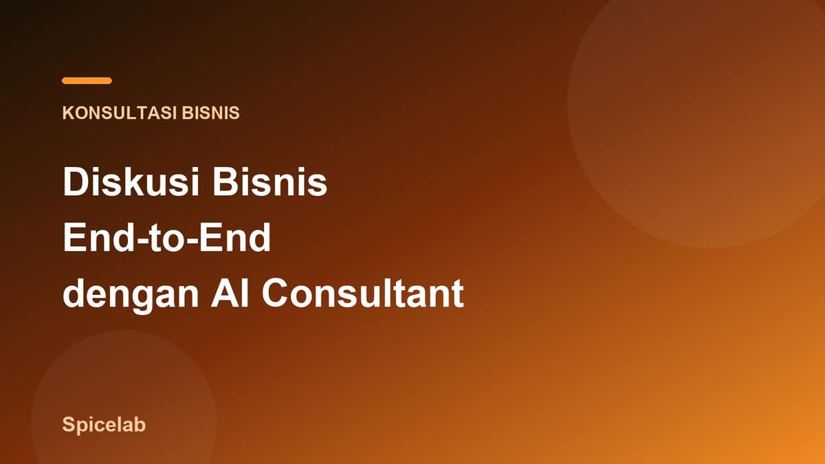 Ilustrasi artikel: Punya Masalah Bisnis? Diskusikan Dulu End-to-End dengan AI Business Consultant (Gratis)