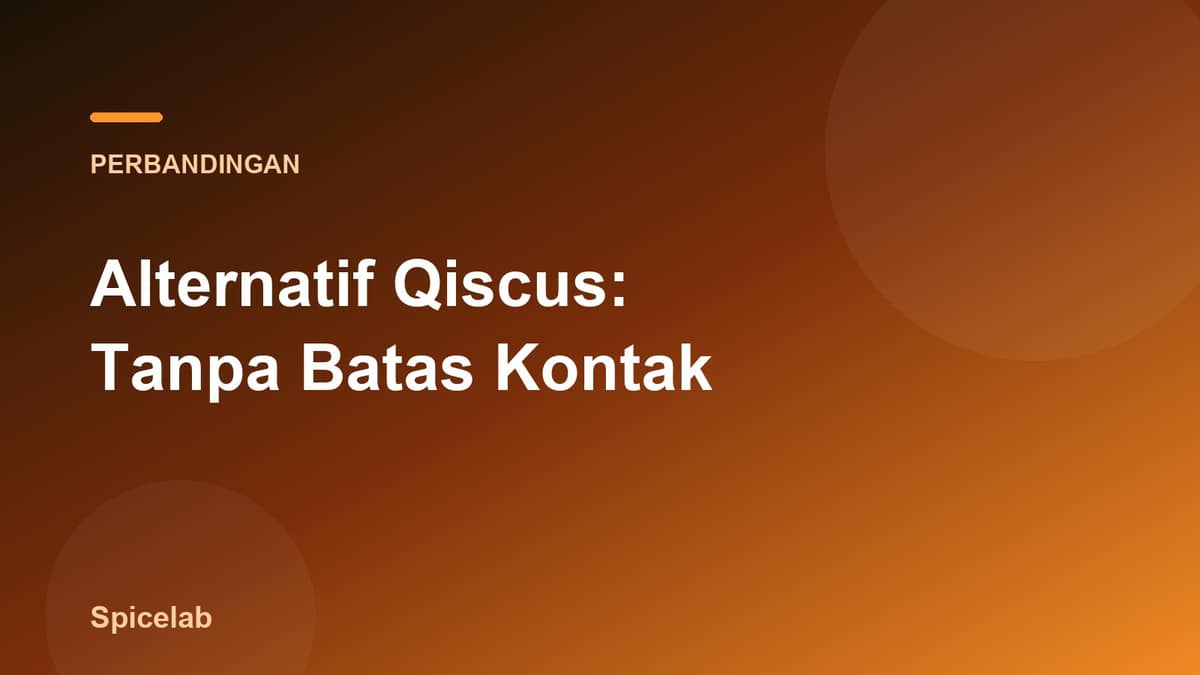 Ilustrasi artikel: Alternatif Qiscus: AI Customer Service Tanpa Batas Kontak (Bandingan 2026)