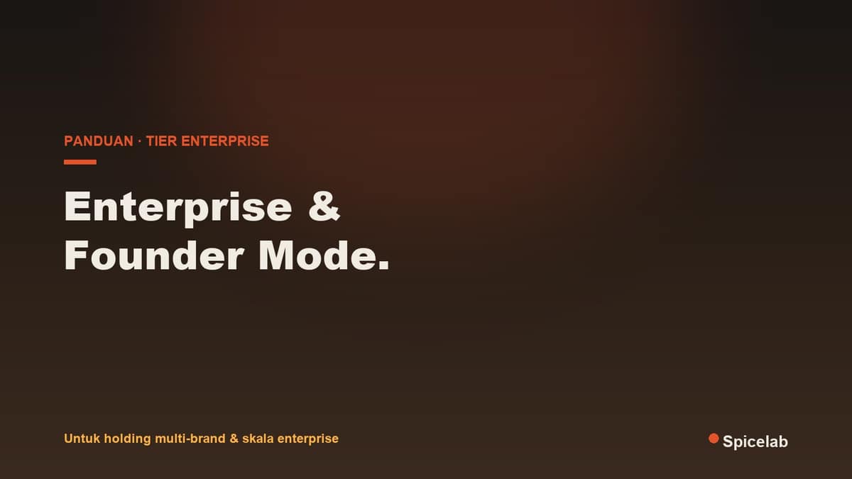 Ilustrasi artikel: Spicelab Enterprise & Founder Mode: Kapan Bisnis Anda Membutuhkannya